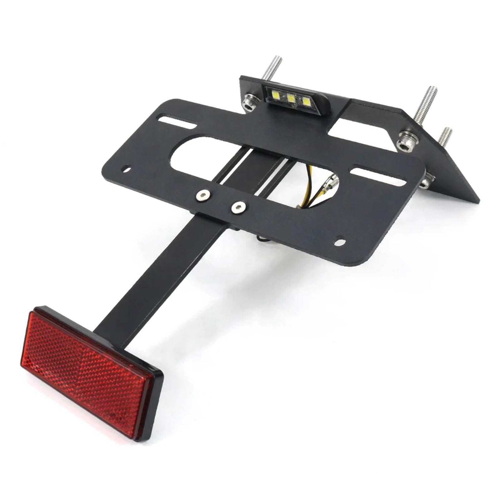 RDWSPLI Kennzeichenhalter Motorrad Für ZX-10R 2006-2007 Motorrad-Heck-Ordnung-Kotflügel-Entfernungskit Registrierungs-Kennzeichenhalter Mit Leichter Hinterer Halterungsmontage(with Reflector) von RDWSPLI
