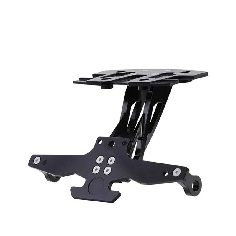 RDWSPLI Kennzeichenhalter Motorrad Kompatibel Mit Excelle Für 321R Motorradzubehör Kennzeichenhalter Heckkennzeichenhalter Klappbar Für Modell(B Black) von RDWSPLI