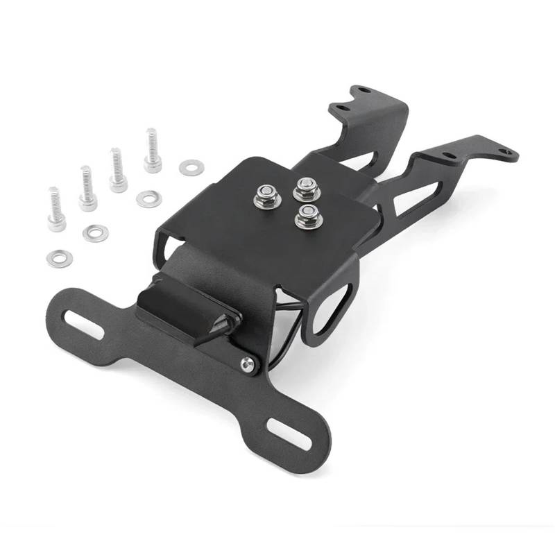 RDWSPLI Kennzeichenhalter Motorrad Kompatibel Mit MT-07 Für Tracer 2016-2021 Für MT-09 Für Tracer 2015-2021 Motorrad-Kennzeichenhalterung Mit Licht(Black) von RDWSPLI