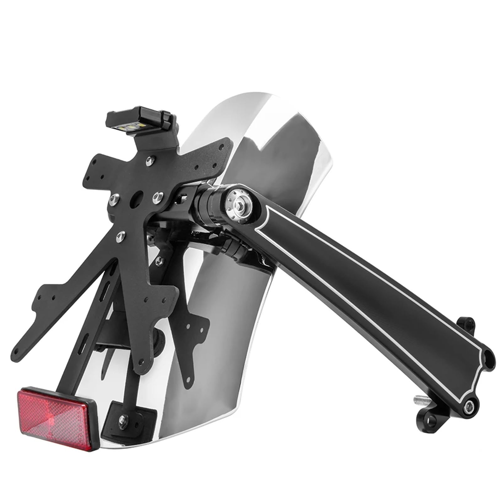 RDWSPLI Kennzeichenhalter Motorrad Kompatibel Mit R NineT 2014-2023 Für Pure Für Racer Für Scrambler 2017-2020 Für Urban Für G Für S 2018-2020 Motorrad-Kennzeichenhalterung(Chrome) von RDWSPLI