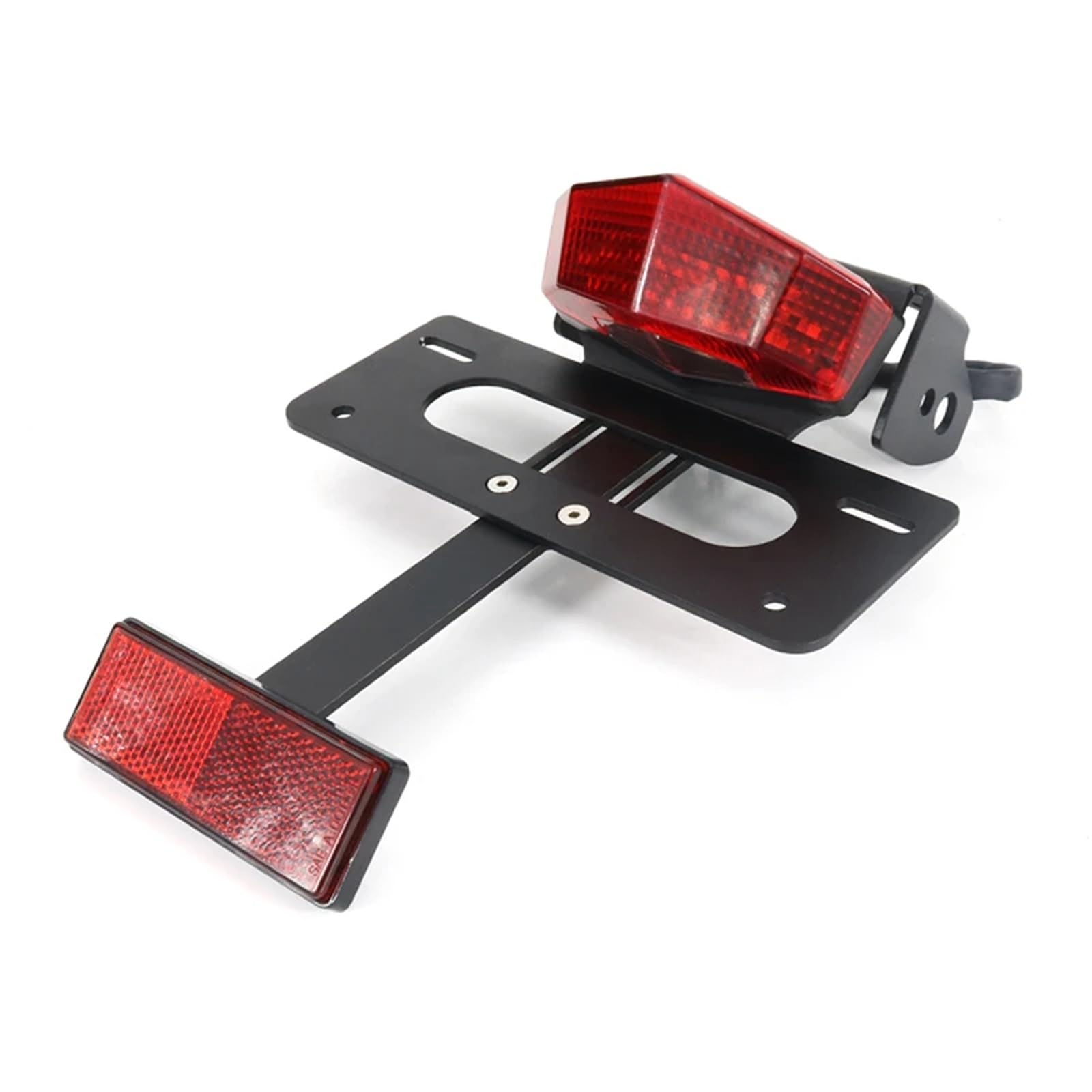 RDWSPLI Kennzeichenhalter Motorrad Kompatibel Mit Suzuki Für DRZ400 Für DR-Z400SM 2005-2024 Für DRZ400E 2008-2024 Kennzeichenhalterhalterung Heckfender Beseitigen(Red with Reflector) von RDWSPLI