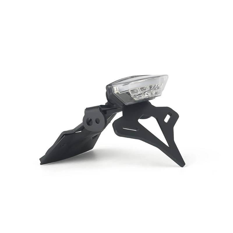 RDWSPLI Kennzeichenhalter Motorrad Kompatibel Mit Suzuki Für GSX-8S 2023 2024 Motorrad-Kennzeichenhalter, Reitstockhalterung, Rahmenersatz Mit Licht(Transparent) von RDWSPLI