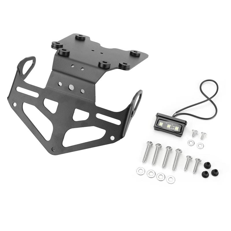 RDWSPLI Kennzeichenhalter Motorrad Kompatibel Mit Tenere Für 700 2019 2020 2021 2022 2023 2024 Motorcycl Kennzeichenhalter Halterung Heck Ordentlich Kotflügel Beseitigen(License Plate Holder) von RDWSPLI