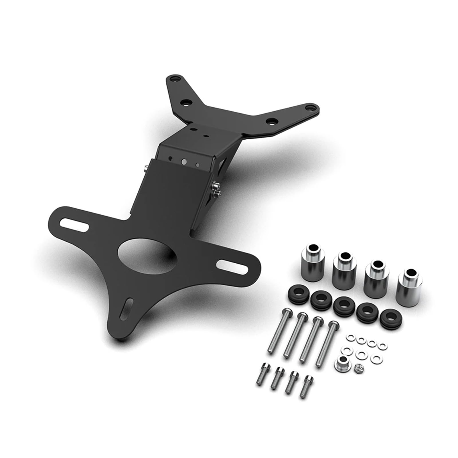 RDWSPLI Kennzeichenhalter Motorrad Kompatibel Mit Tmax 560 2022-2023-2024 Motorrad-Kennzeichenhalter, Heckrahmen, Kotflügel, Eliminierungshalterung(Black no lamp a) von RDWSPLI