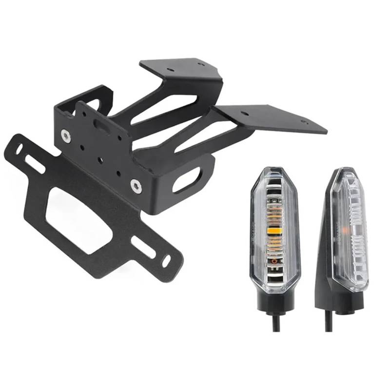 RDWSPLI Kennzeichenhalter Motorrad Kompatibel Mit XL750 Für Transalp Für 750 2023-2024 Heckklappe Für Eliminator-Kit Kennzeichenhalter Kennzeichenhalter Rahmenhalter Mit Licht(Bracket Light Clear) von RDWSPLI