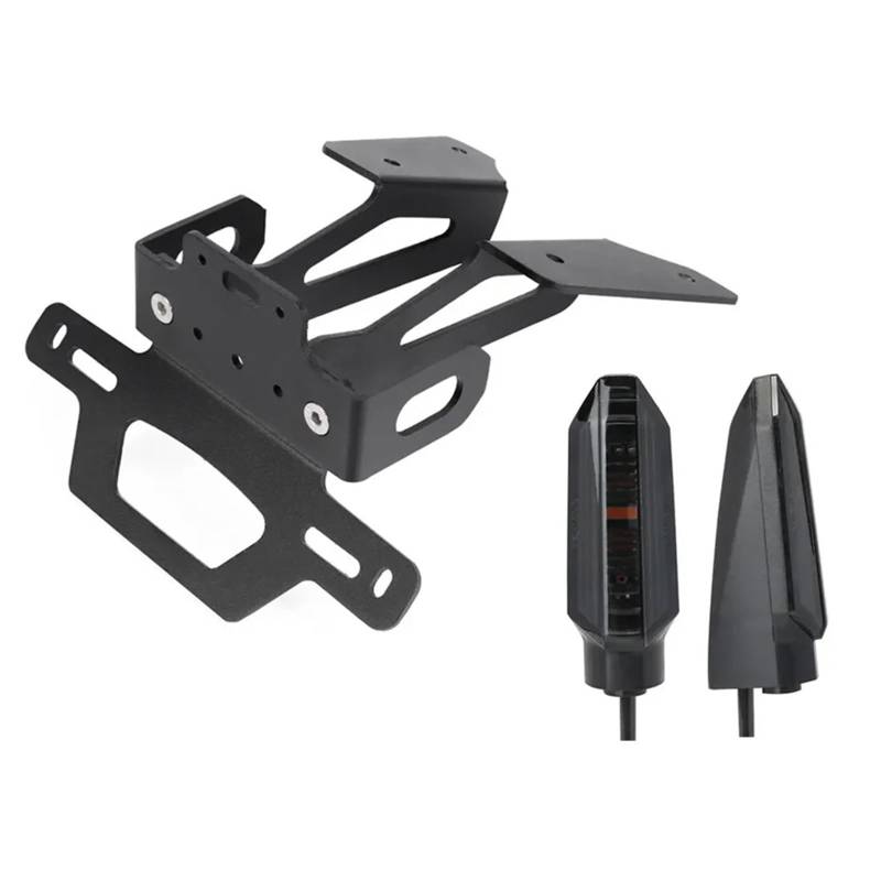 RDWSPLI Kennzeichenhalter Motorrad Kompatibel Mit XL750 Für Transalp Für 750 2023-2024 Heckklappe Für Eliminator-Kit Kennzeichenhalter Kennzeichenhalter Rahmenhalter Mit Licht(Bracket Light Smoke) von RDWSPLI