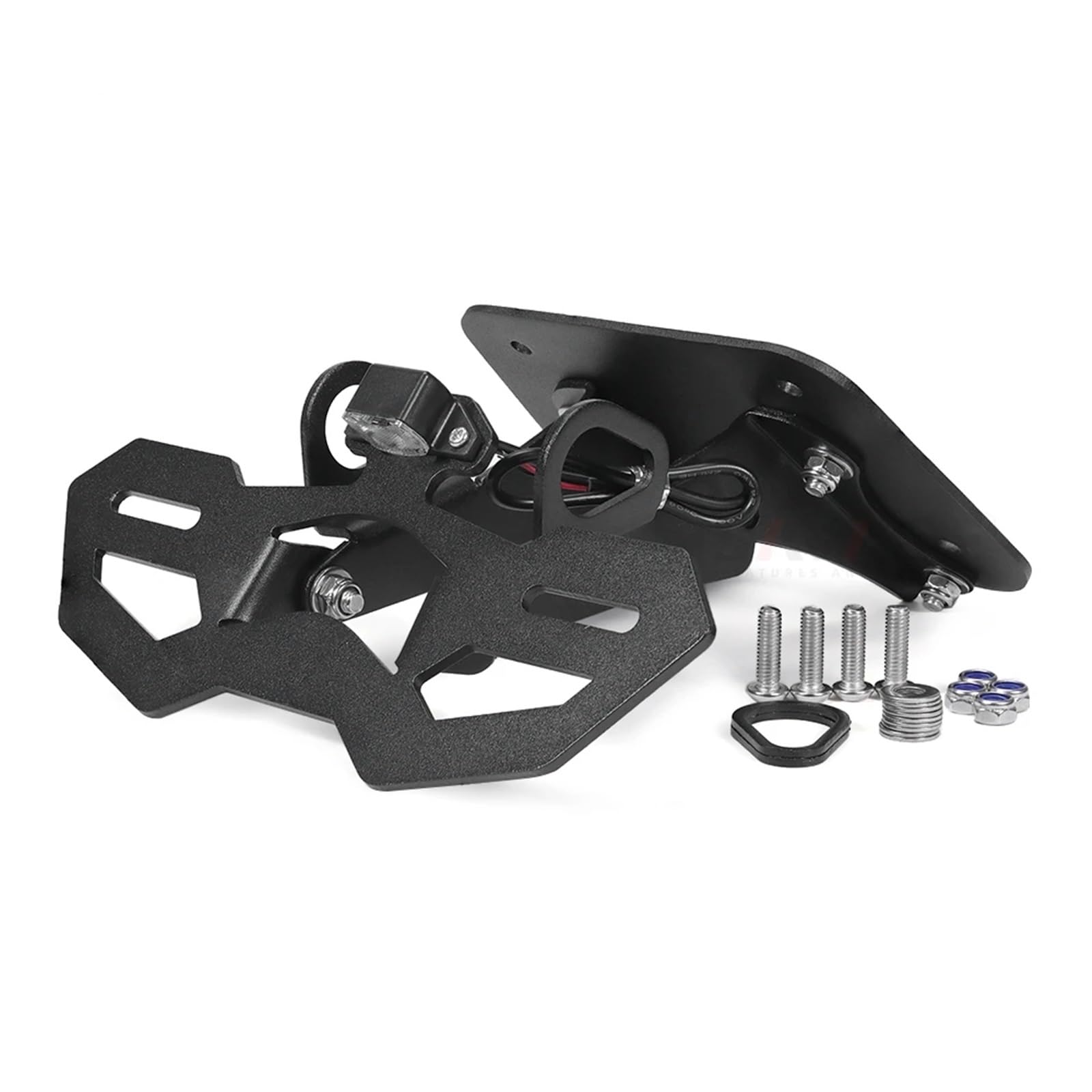 RDWSPLI Kennzeichenhalter Motorrad Kompatibel Mit YZF-R25 Für YZF-R3 2015-2024 Für MT-25 Für MT-03 2016-2024 Kennzeichenhalterung Mit Fließendem Blinker-Heckkotflügel-Kit(License Bracket) von RDWSPLI