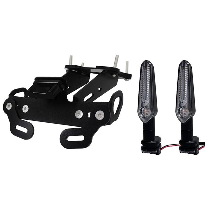 RDWSPLI Kennzeichenhalter Motorrad Kompatibel Mit Yamaha Für MT-09 Für SP 2021–2022 Heckfender-Registrierungshalterung, Kennzeichenhalter, Rahmen, Heck Ordentlich Mit Licht(with Signal) von RDWSPLI