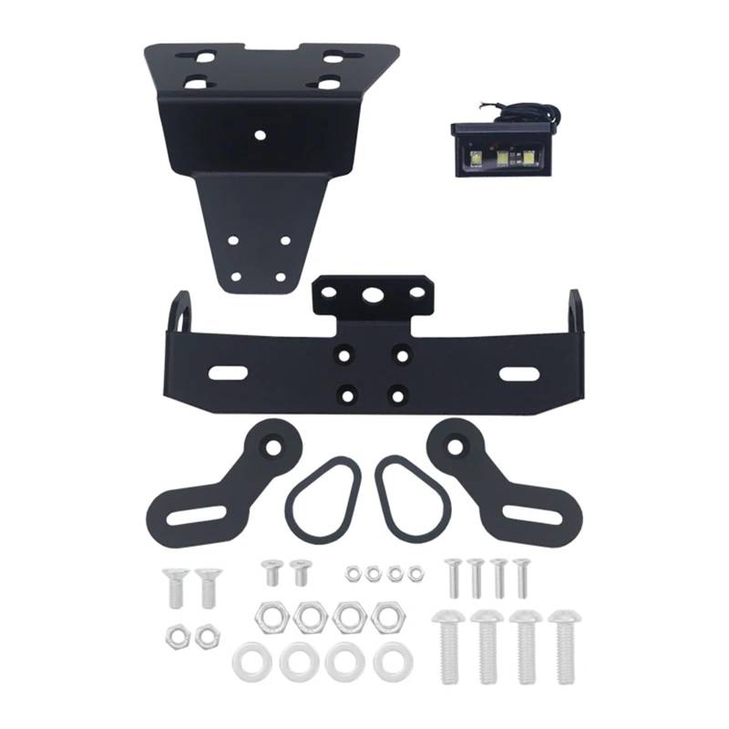 RDWSPLI Kennzeichenhalter Motorrad Kompatibel Mit Yamaha Für XJ6N Für XJ6 Diversion 2009–2016 Für F 2010–2017 Für FZ-6R 2009–2017 Motorrad-Kennzeichenhalterhalterung Mit Licht von RDWSPLI