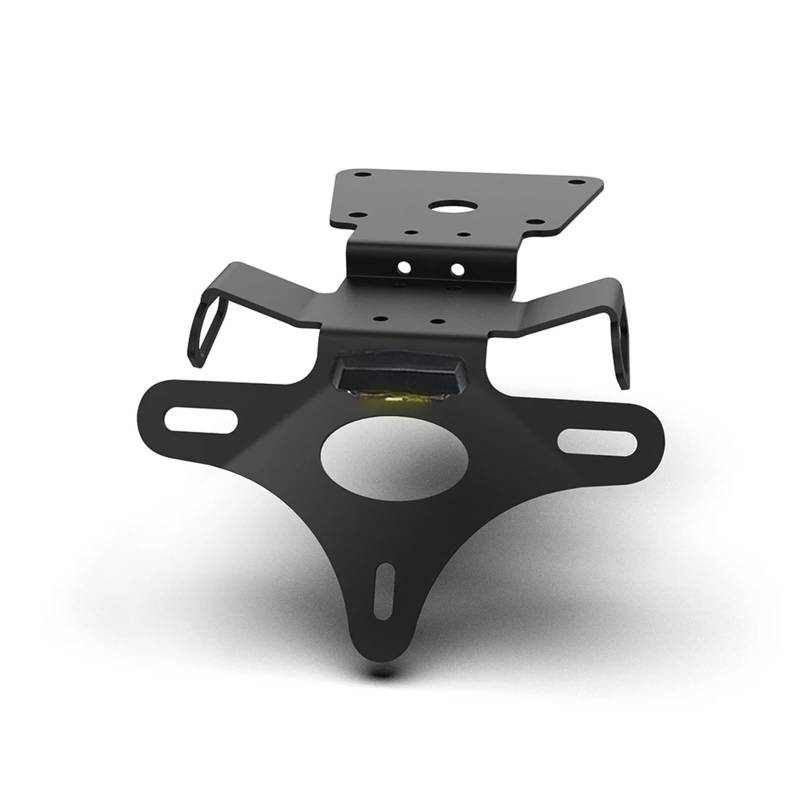RDWSPLI Kennzeichenhalter Motorrad Kompatibel Mit Z650RS 2021-2022-2023-2024 Motorrad Kennzeichenhalter Halterung Heckklappe Kotflügel Beseitigen(Black with lamp) von RDWSPLI