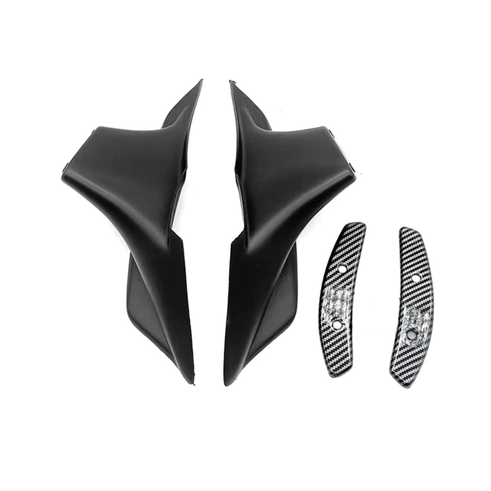 RDWSPLI Motorrad-Windflügel Für CBR650R 2019 2020 2021 2022 2023 Motorrad Front Licht Gugel Seite Winglet Wind Fin Spoiler Trim Abdeckung Motorrad Zubehör(Black) von RDWSPLI