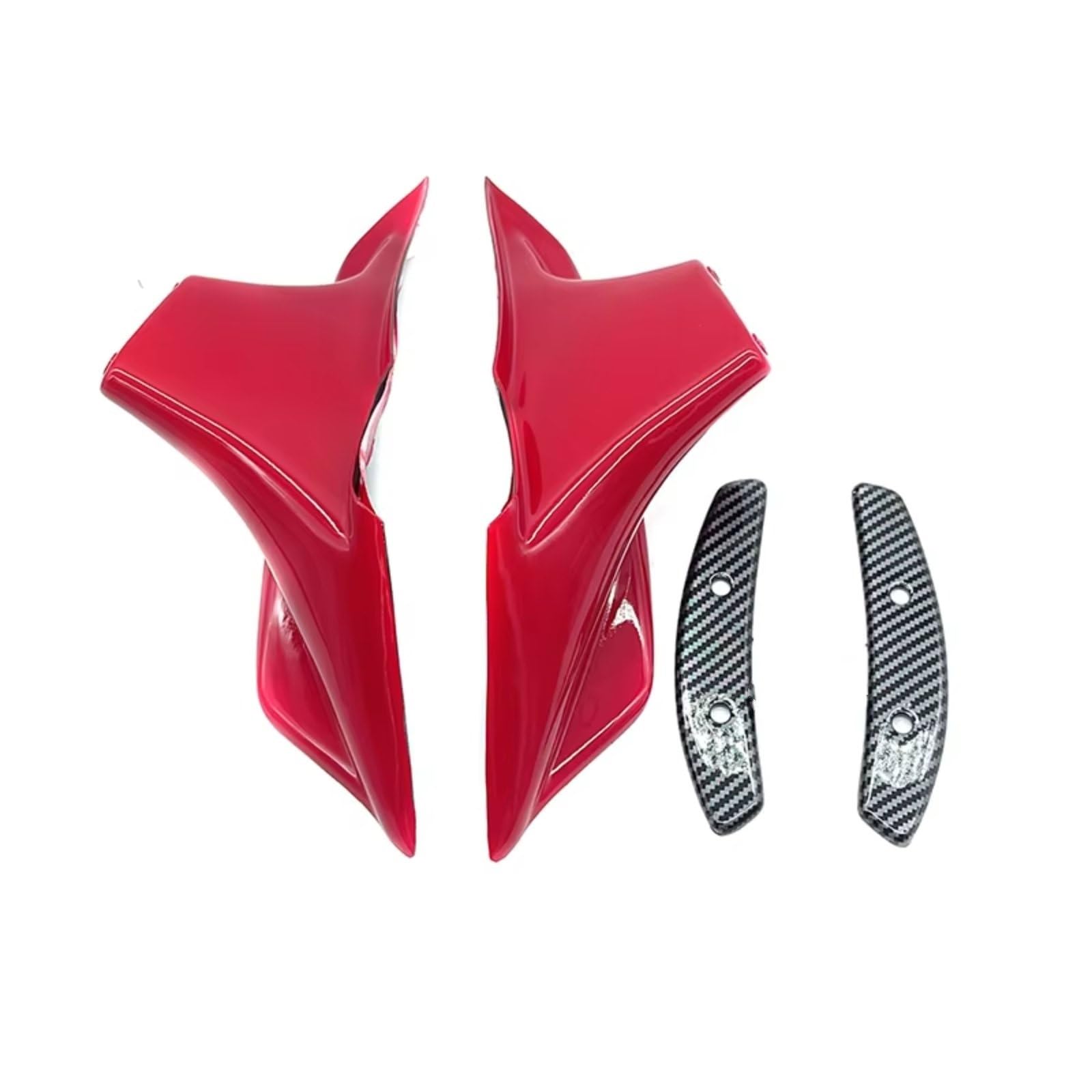 RDWSPLI Motorrad-Windflügel Für CBR650R 2019 2020 2021 2022 2023 Motorrad Front Licht Gugel Seite Winglet Wind Fin Spoiler Trim Abdeckung Motorrad Zubehör(Red) von RDWSPLI