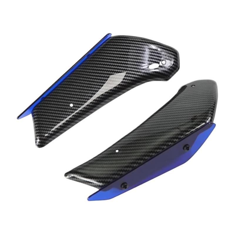 RDWSPLI Motorrad-Windflügel Für S1000RR Für HP4 2010 2011 2012 2013 2014 2015 2016 2017 2018 Motorrad Zubehör Verkleidung Panel Abdeckung Fall Abtrieb Spoiler(Carbon Pattern Blue) von RDWSPLI