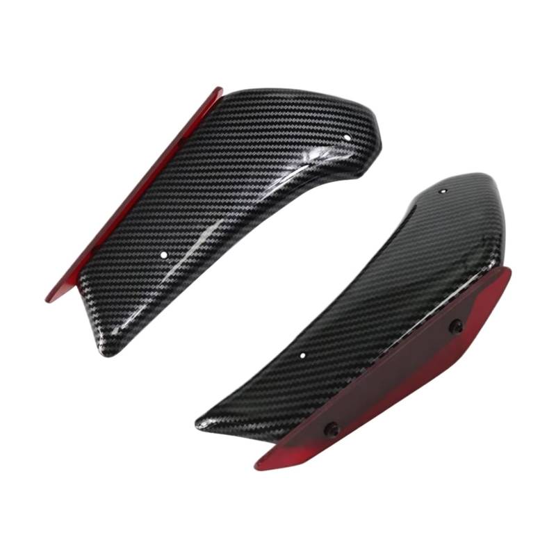 RDWSPLI Motorrad-Windflügel Für S1000RR Für HP4 2010 2011 2012 2013 2014 2015 2016 2017 2018 Motorrad Zubehör Verkleidung Panel Abdeckung Fall Abtrieb Spoiler(Carbon Pattern Red) von RDWSPLI