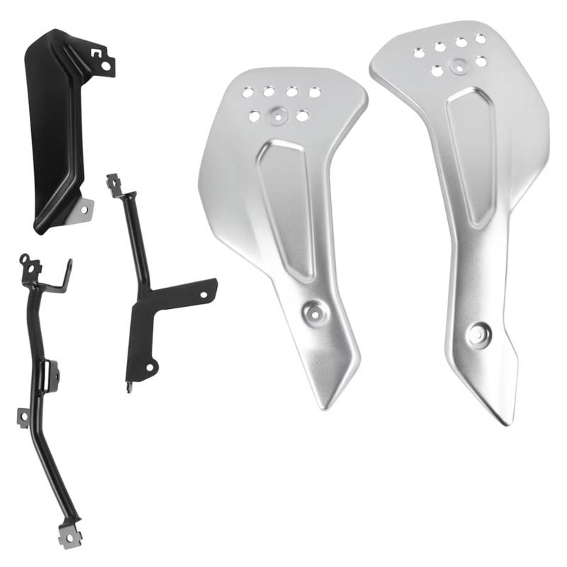 RDWSPLI Motorrad-Windflügel Für Trident660 2021 2022 2023 Motorrad Motor Spoiler Bauch Für Pan Untere Verkleidung Körper Kit Motorrad Zubehör(Silver) von RDWSPLI