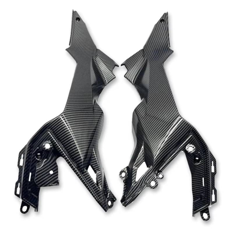 RDWSPLI Motorrad-Windflügel Für Z650 2017 2018 2019 2020 2021 2022 2023 Motorrad Kraftstoff Tank Seite Rahmen Mittlere Abdeckung Panel Verkleidung Spoiler Schutz(Carbon Look) von RDWSPLI