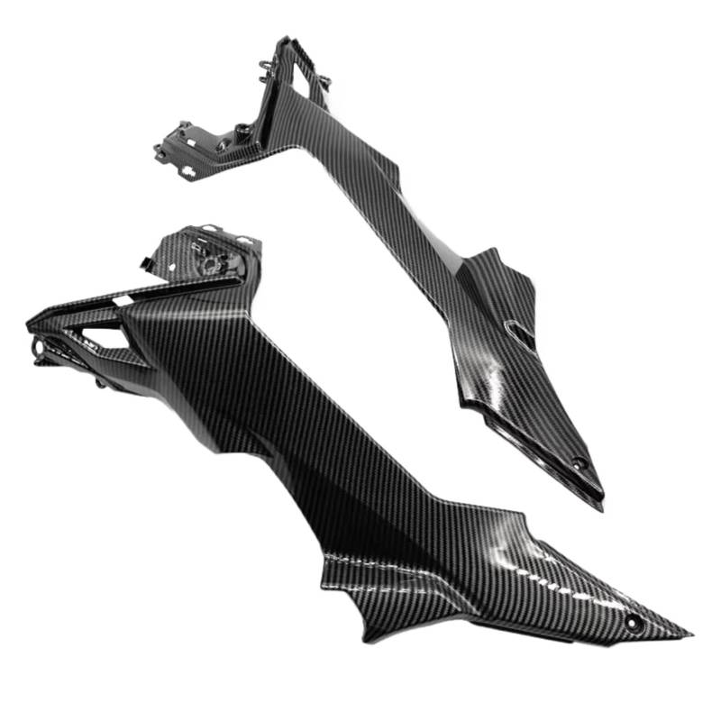 RDWSPLI Motorrad-Windflügel Für Z650 2017 2018 2019 2020 2021 2022 2023 Motorrad Kraftstoff Tank Seite Rahmen Mittlere Abdeckung Panel Verkleidung Spoiler Schutz(Carbon Look) von RDWSPLI