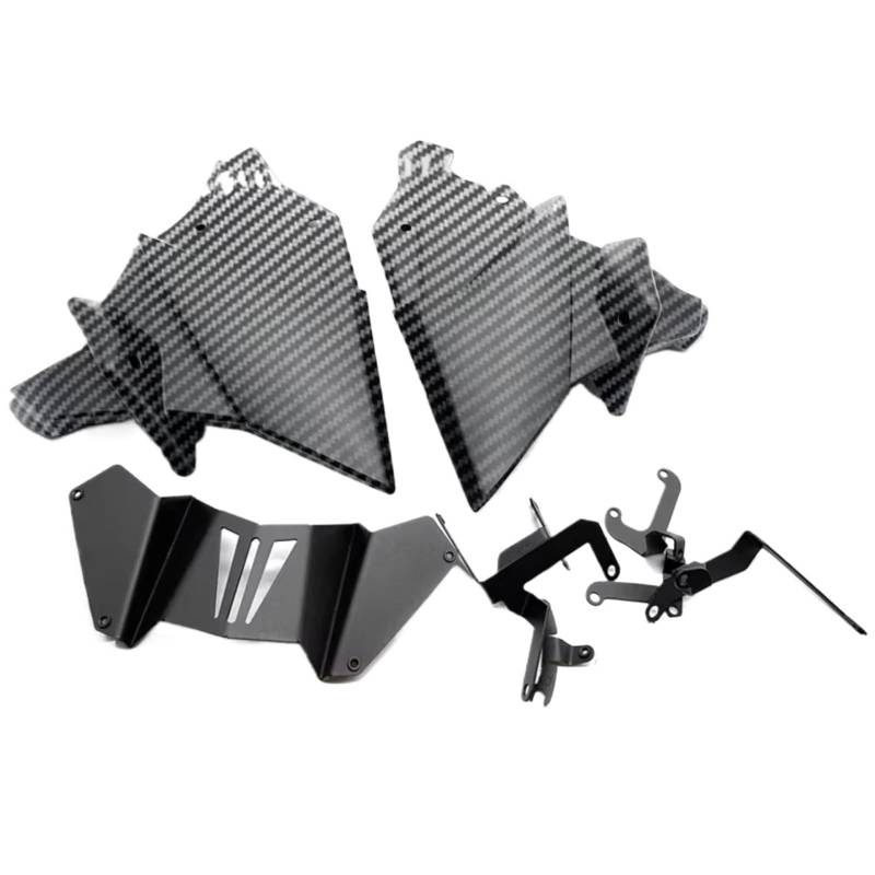 RDWSPLI Motorrad-Windflügel Kompatibel Mit Yamaha Für FZ09 Für MT-09 Für MT09SP 2021–2024 Motorradbauch Für Pan Lower Engine Spoiler Fairing Guards Cover Bellypan(Carbon Fiber Look) von RDWSPLI