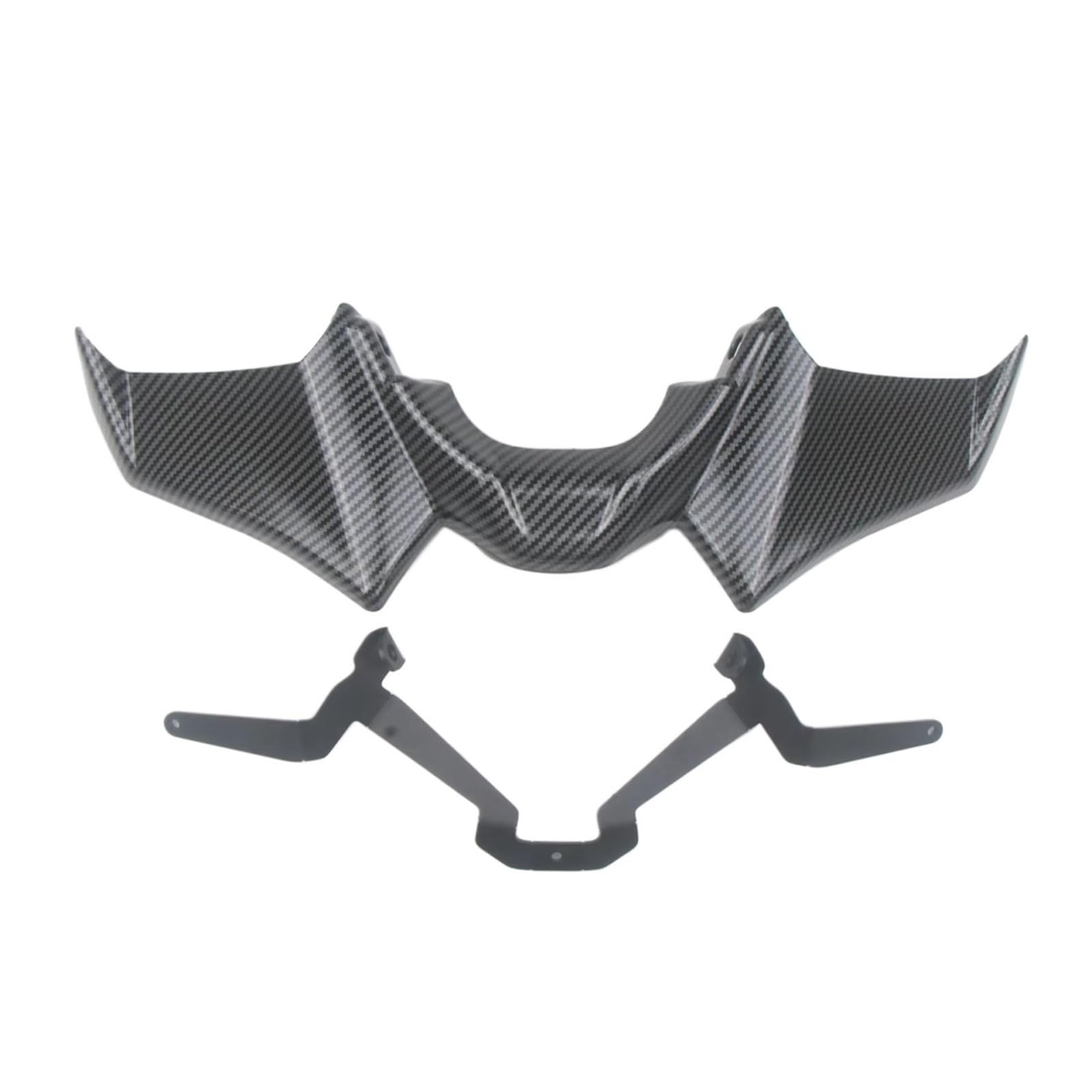 RDWSPLI Motorrad-Windflügel Kompatibel Mit Yamaha Für MT 07 2021 2022 2023 Motorrad Für Naked Front Downforce Spoiler Winglet Aerodynamische Für Wing Kit Spoiler(Carbon Fiber) von RDWSPLI