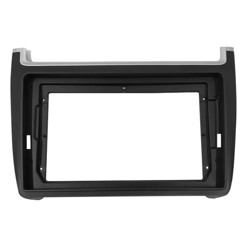 RDWSPLI Navigationsleistenabdeckung Kompatibel Mit VW Für Polo 2011 2012 2013 2014 2015 2016 1 Stück Auto-Stereo-Audio-Blendenrahmen Installations-Trimm-Kit(Black) von RDWSPLI