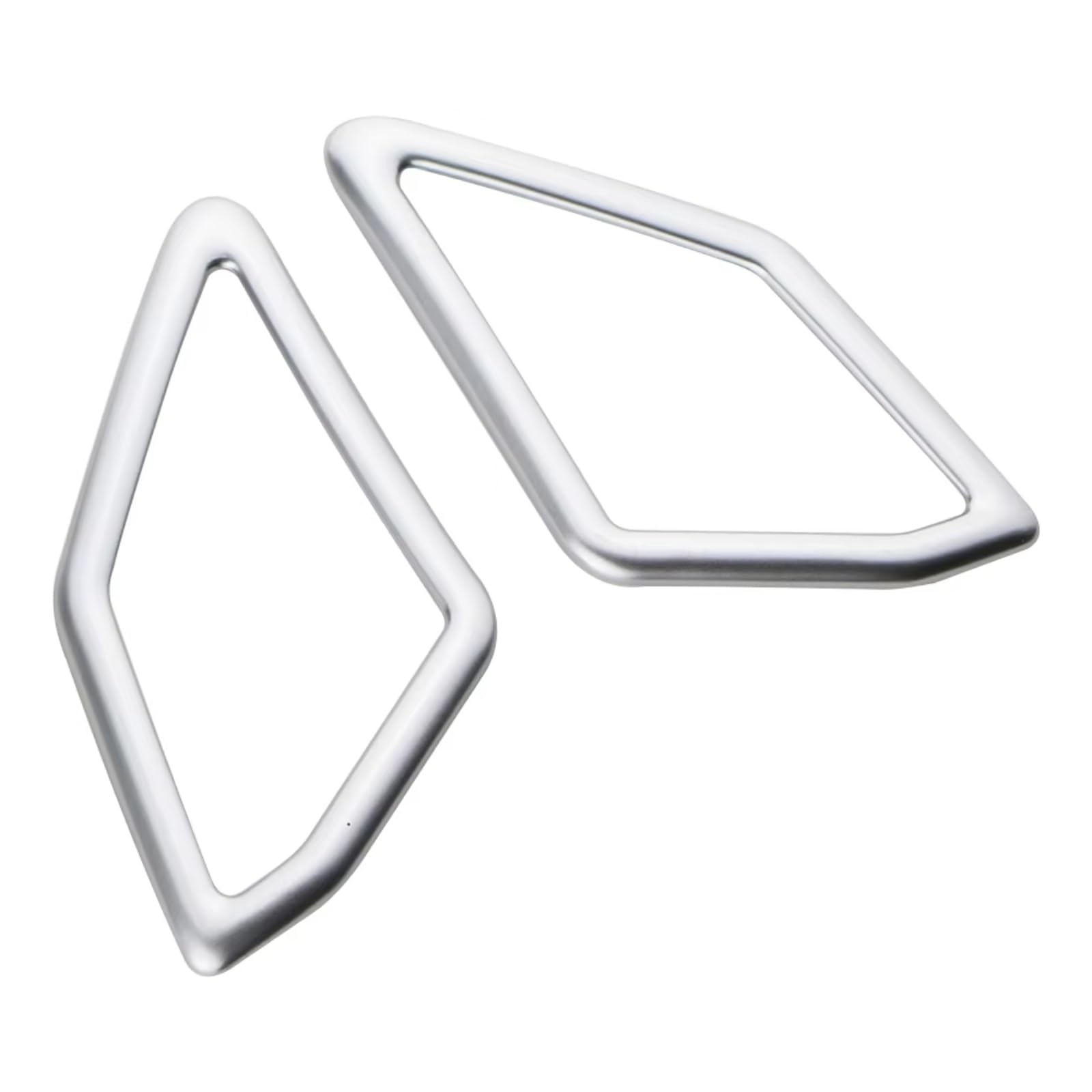 RDWSPLI Navigationsleistenabdeckung Kompatibel Mit VW Für Troc 2018 2019 2020 2021 2022 2023 2 Stück Auto Frontlautsprecher Kreis Abdeckung Trim Aufkleber(Matte Sliver) von RDWSPLI