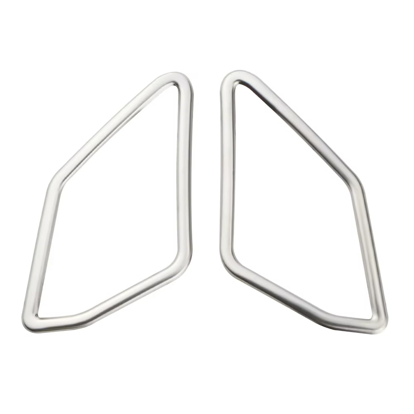 RDWSPLI Navigationsleistenabdeckung Kompatibel Mit VW Für Troc 2018 2019 2020 2021 2022 2023 2 Stück Auto Frontlautsprecher Kreis Abdeckung Trim Aufkleber(Stainless Steel) von RDWSPLI