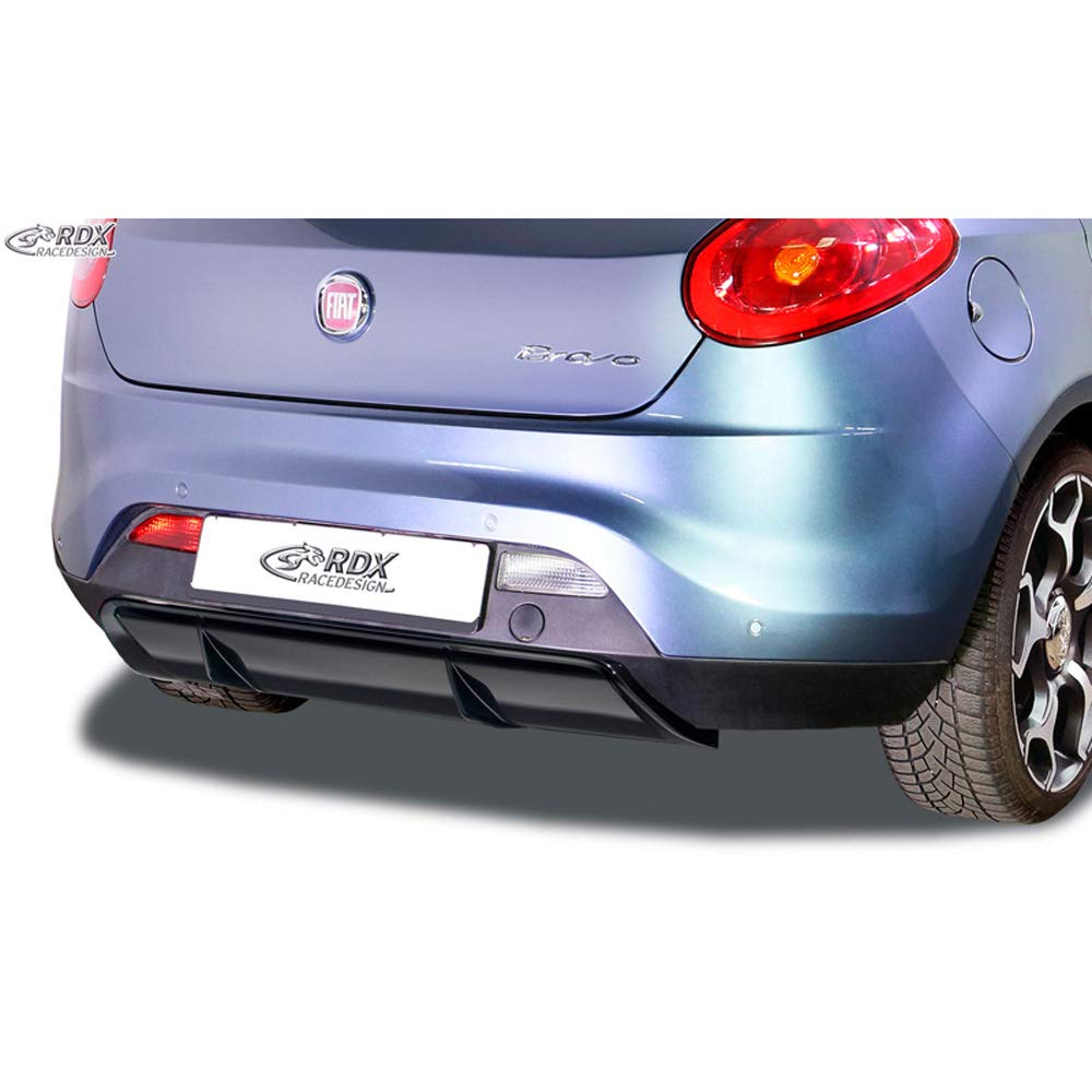 RDX Racedesign Heckschürzenansatz 'Diffuser' kompatibel mit Fiat Bravo (198) 2007-2014 (ABS Schwarz glänzend) von RDX Racedesign