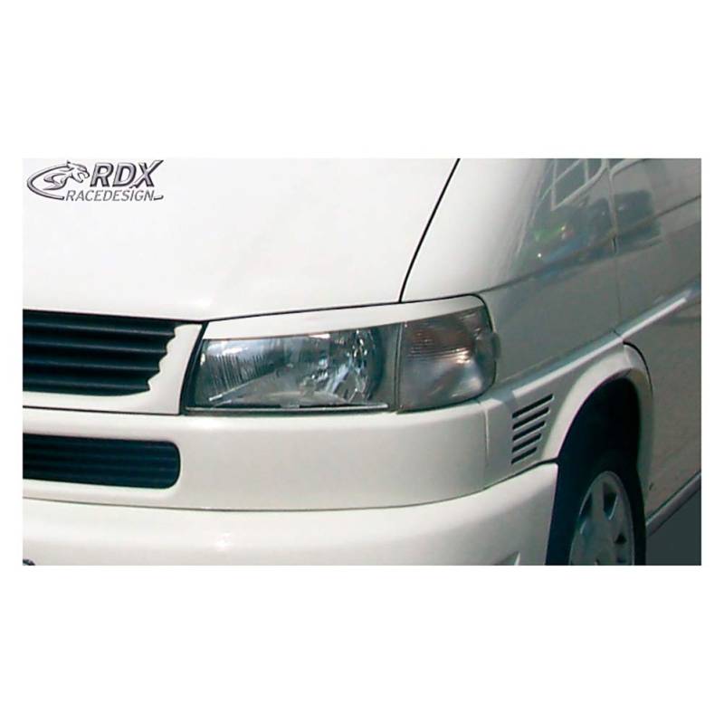 RDX Racedesign Scheinwerferblenden für Volkswagen T4 1996-2003, Schräge Scheinwerfer, ABS Kunststoff, Unlackiert, Unlackiert, Front von RDX Racedesign