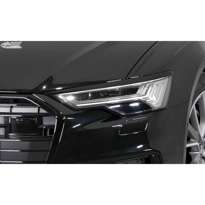 Scheinwerferblenden kompatibel mit Audi A6 (C8) Limousine/Avant 2018- (ABS), Unlackiert von RDX Racedesign