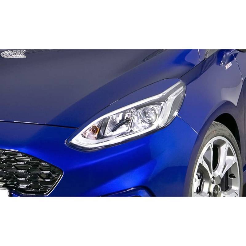 Scheinwerferblenden kompatibel mit Ford Fiesta MK8 2017-2022 (ABS) von RDX Racedesign