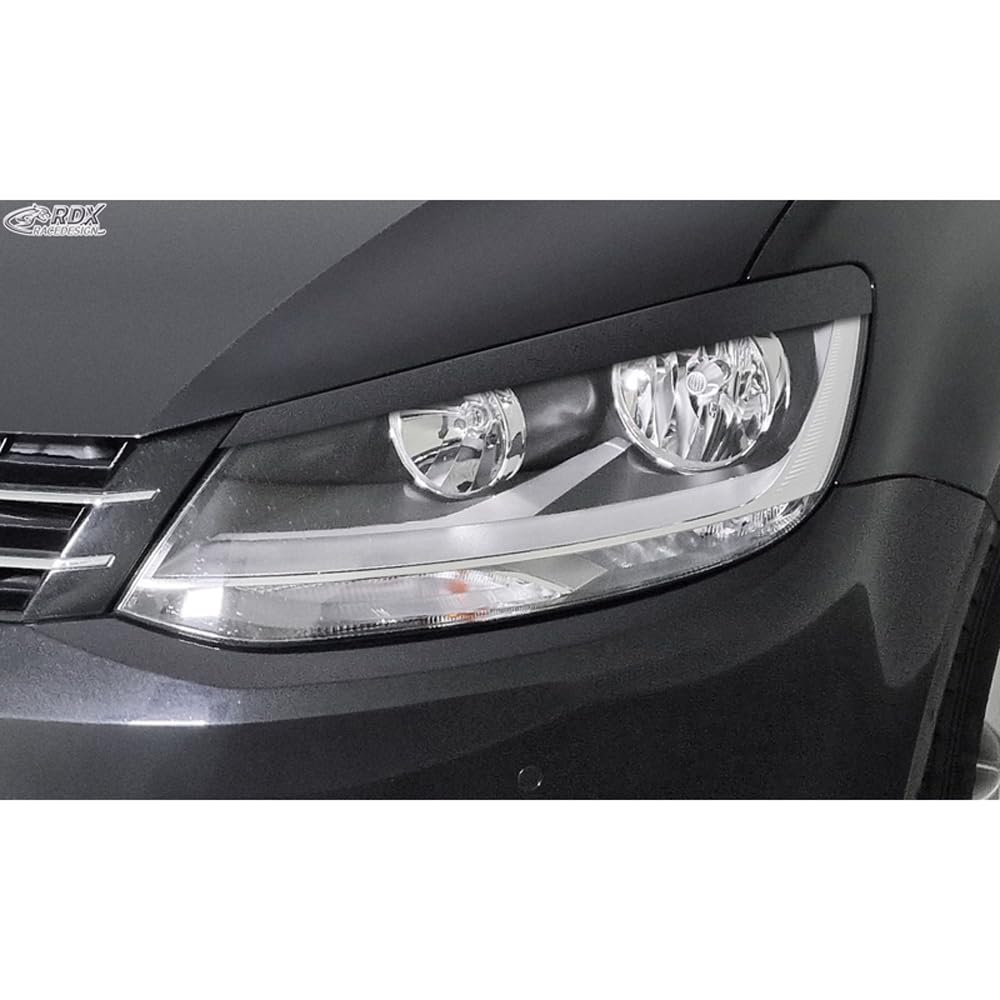 Scheinwerferblenden kompatibel mit Volkswagen Sharan & Seat Alhambra (7N) 2010-2022 (ABS), Unlackiert von RDX Racedesign