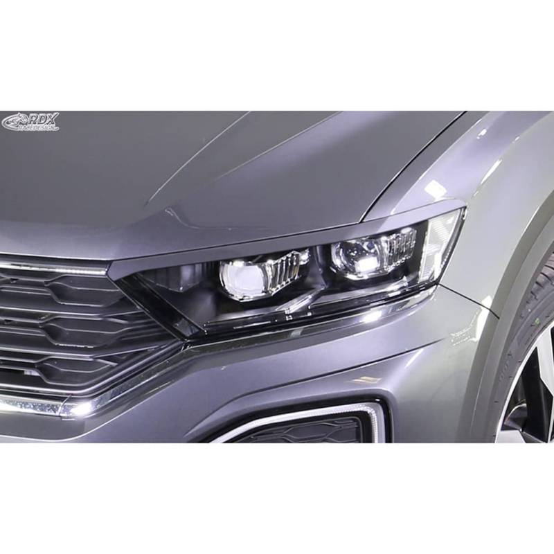 Scheinwerferblenden kompatibel mit Volkswagen T-Roc (A1) 2017-2021 (ABS), Unlackiert von RDX Racedesign