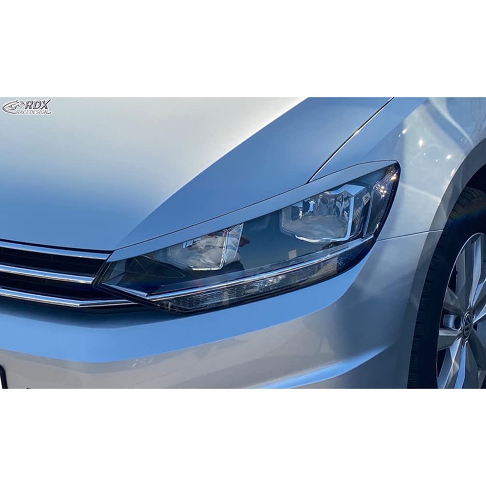 Scheinwerferblenden kompatibel mit Volkswagen Touran (5T) 2015- (Halogen) (ABS) von RDX Racedesign