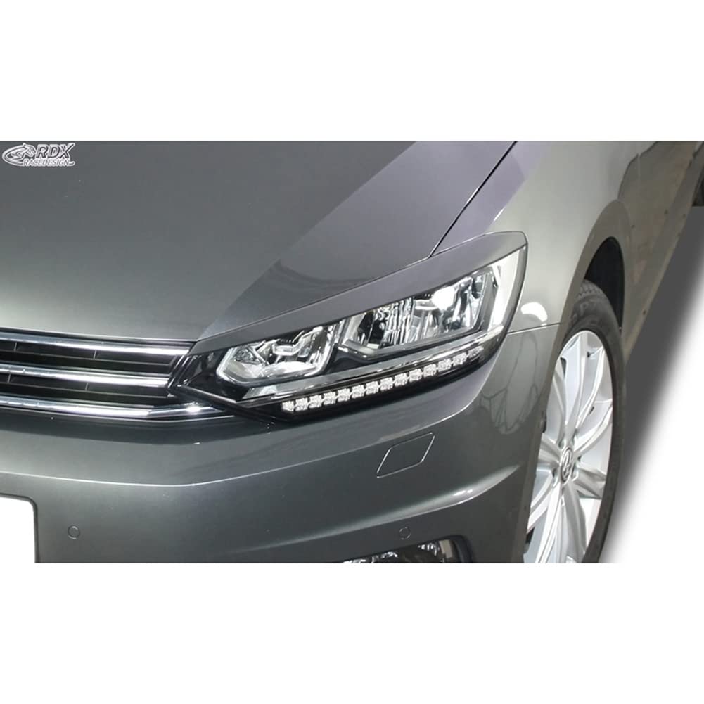 Scheinwerferblenden kompatibel mit Volkswagen Touran (5T) 2015- (LED) (ABS) von RDX Racedesign