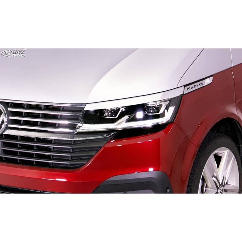 Scheinwerferblenden kompatibel mit Volkswagen Transporter T6.1 2021- (ABS), Unlackiert von RDX Racedesign