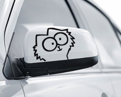2 x Simons Cat Katze Aufkleber Aufkleber 8 cm Garfield Ken Block Energie Claw Auto Tuning Styling von RDtrade24