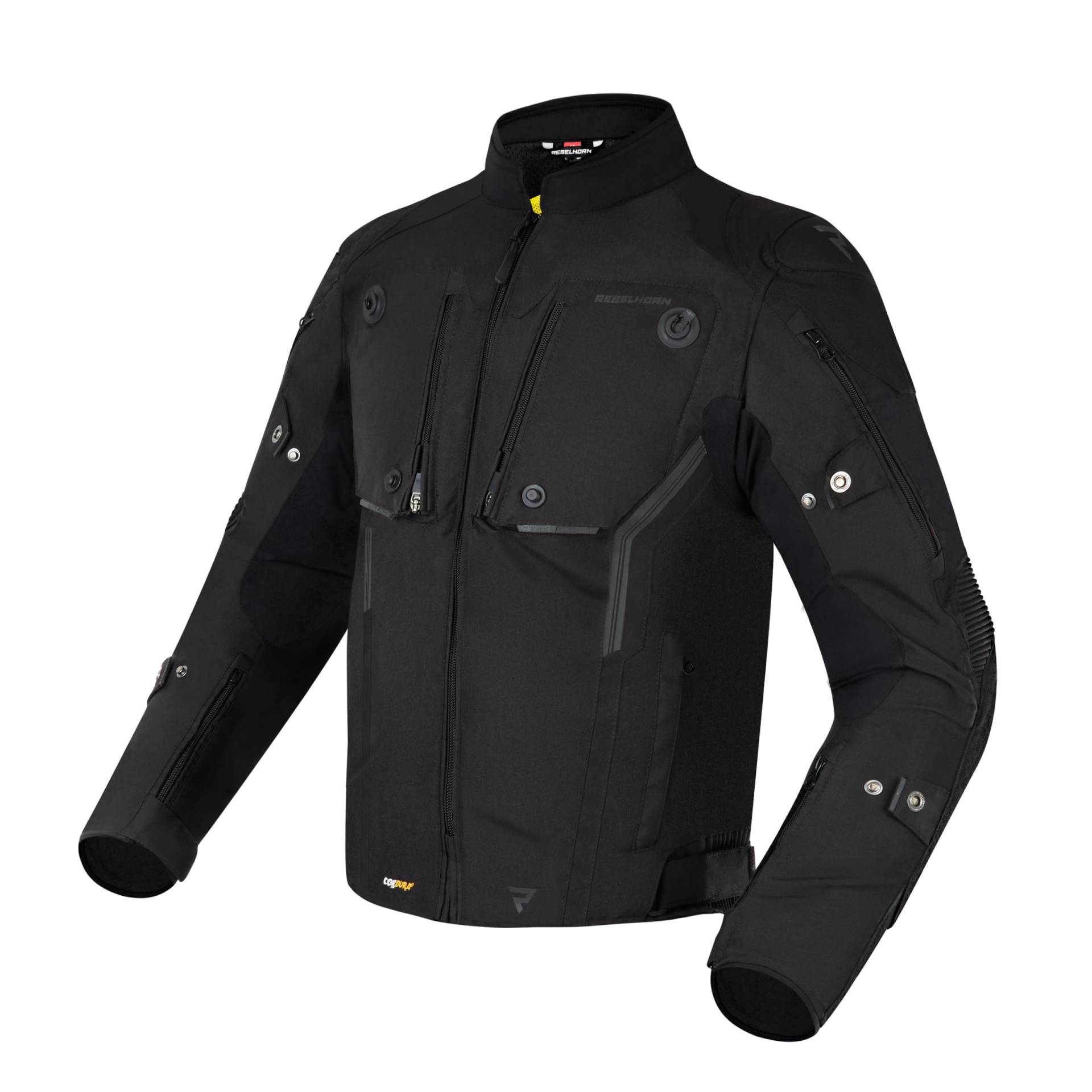 REBELHORN Borg Motorradjacke Herren | Cordura | Humax Membran | Ellbogen und Schulterprotektoren Stufe 2 | 10 Lüftungskanäle REBELHORN Borg Motorradjacke Herren | Cordura | Humax Membran | Ellbogen und Schulterprotektoren Stufe 2 | 10 Lüftungskanäle von REBELHORN