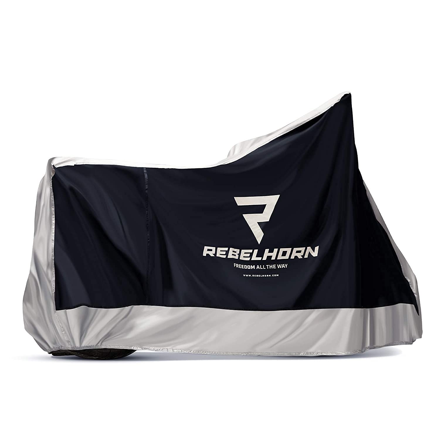 REBELHORN Cover II Motorradabdeckung | Strapazierfähiges Polyester | Zwei Löcher zur Anti-Diebstahl-Kette | Figurbetonte Passform | Elastische Gummi und EIN Verschluss unten REBELHORN Cover II Motorradabdeckung | Strapazierfähiges Polyester | Zwei Löcher zur Anti-Diebstahl-Kette | Figurbetonte Passform | Elastische Gummi und EIN Verschluss unten von REBELHORN