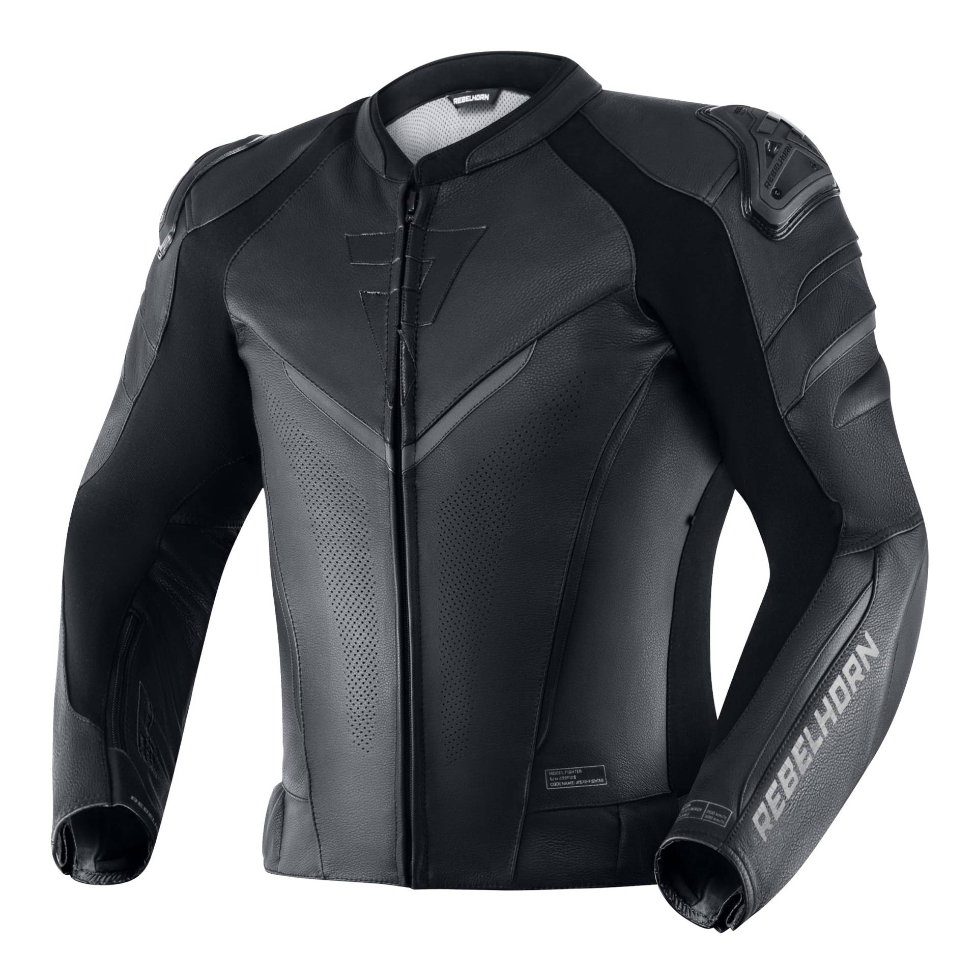 REBELHORN Fighter Motorradjacke Herren | Rindsleder | Ellbogen, Schultern und Rückenprotektor Stufe 2 | Schulterschieber | Wasserdichte In&Out Weste | Belüftungspaneele REBELHORN Fighter Motorradjacke Herren | Rindsleder | Ellbogen, Schultern und Rückenprotektor Stufe 2 | Schulterschieber | Wasserdichte In&Out Weste | Belüftungspaneele von REBELHORN