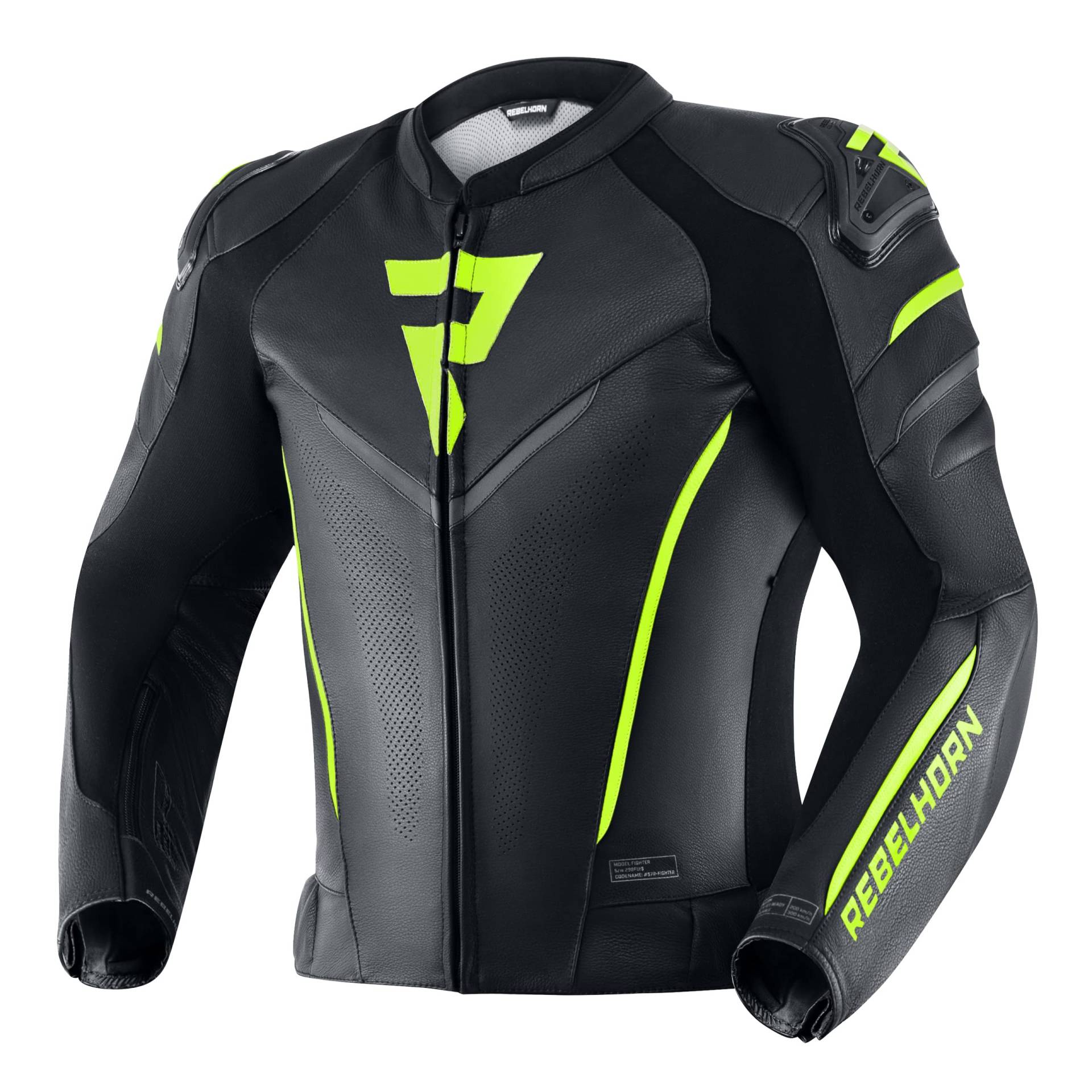REBELHORN Fighter Motorradjacke Herren | Rindsleder | Ellbogen, Schultern und Rückenprotektor Stufe 2 | Schulterschieber | Wasserdichte In&Out Weste | Belüftungspaneele REBELHORN Fighter Motorradjacke Herren | Rindsleder | Ellbogen, Schultern und Rückenprotektor Stufe 2 | Schulterschieber | Wasserdichte In&Out Weste | Belüftungspaneele von REBELHORN