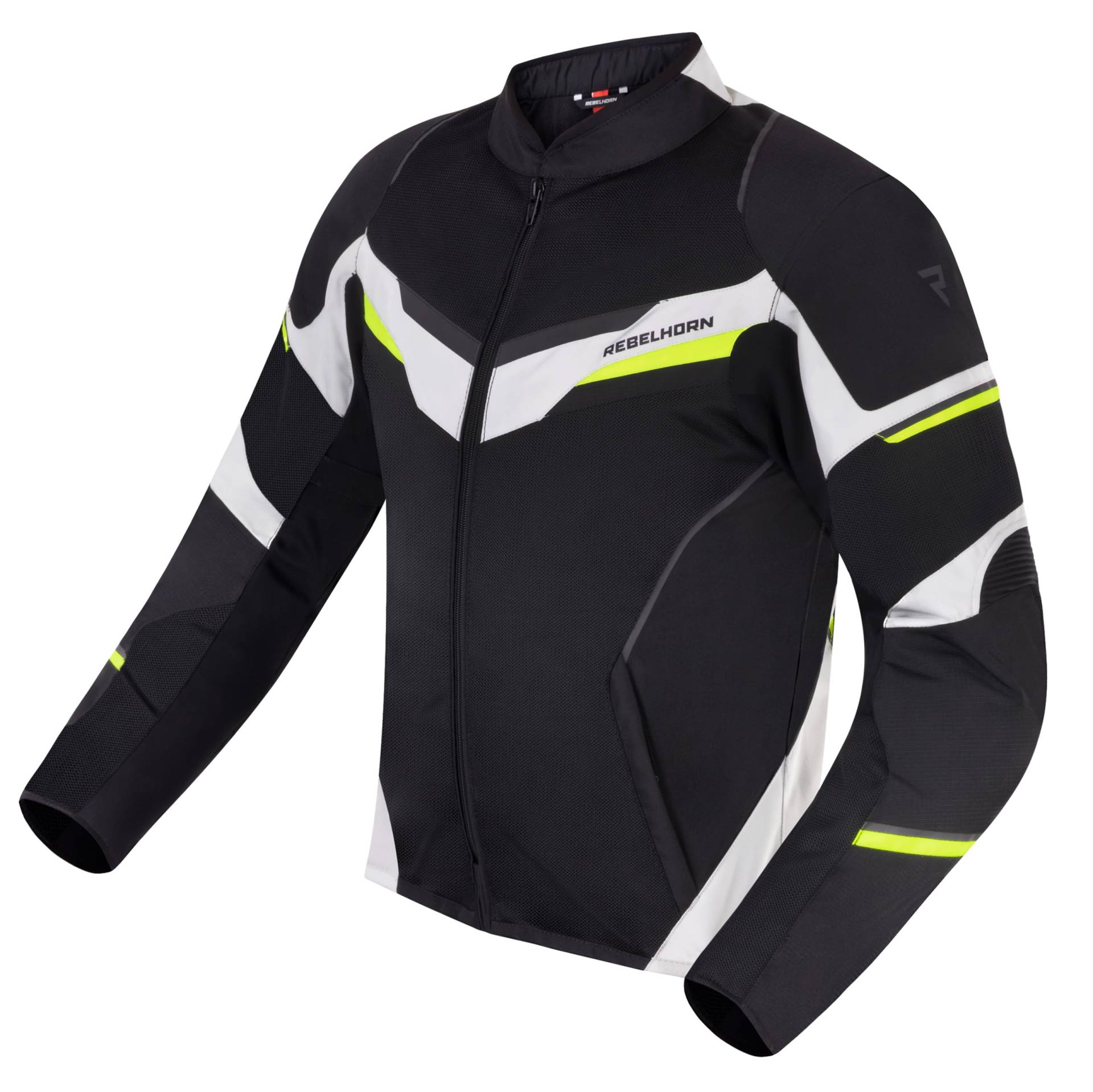 REBELHORN Flux Motorradjacke Herren | Abnehmbare L-XTR Membran | Ellenbogen und Schulterprotektoren Stufe 2 | Mesh-Belüftung Einsätze | Reflektierende Elemente REBELHORN Flux Motorradjacke Herren | Abnehmbare L-XTR Membran | Ellenbogen und Schulterprotektoren Stufe 2 | Mesh-Belüftung Einsätze | Reflektierende Elemente von REBELHORN