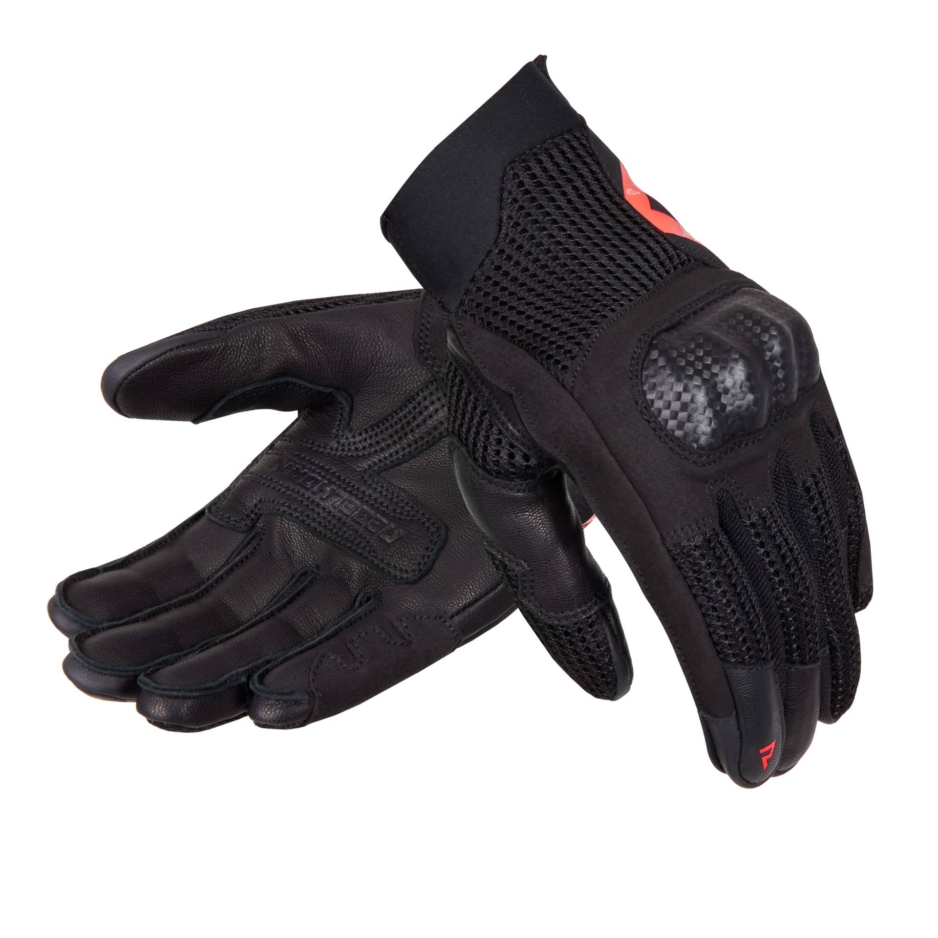 REBELHORN Gap III Motorradhandschuhe Herren | Ziegenleder | Knöchel Protektoren | Belüftung mit 3D-Polyester-Mesh-Einsätzen von REBELHORN