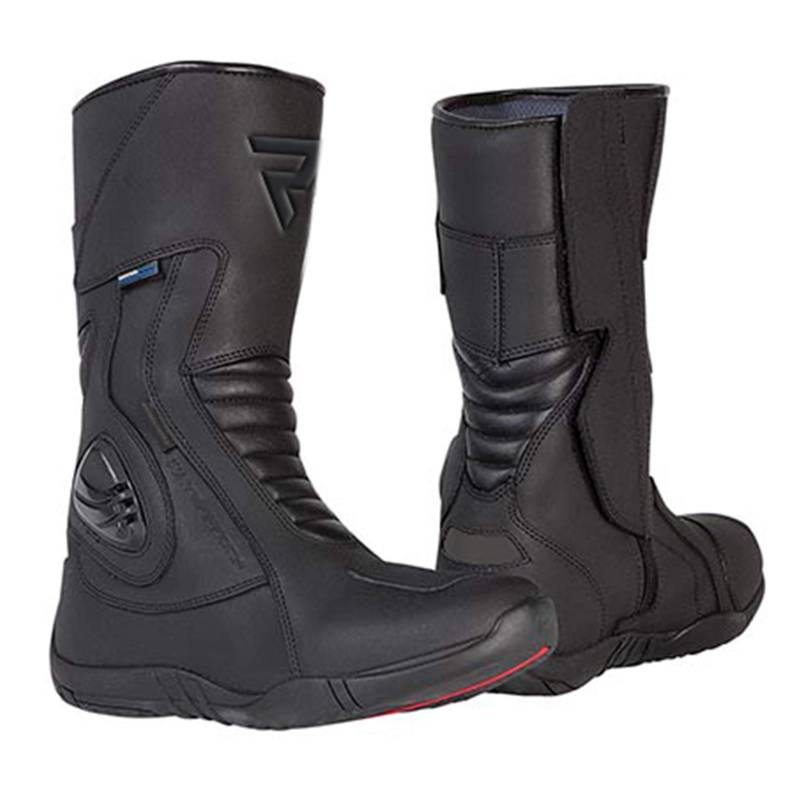 REBELHORN Hail Motorradstiefel PU Leder Fersen- und Knöchelschutz Polyester 3D Mesh Futter Wasserdichtes und atmungsaktives Hipora Membrane Reflective Elements CE-Zertifizierung von REBELHORN