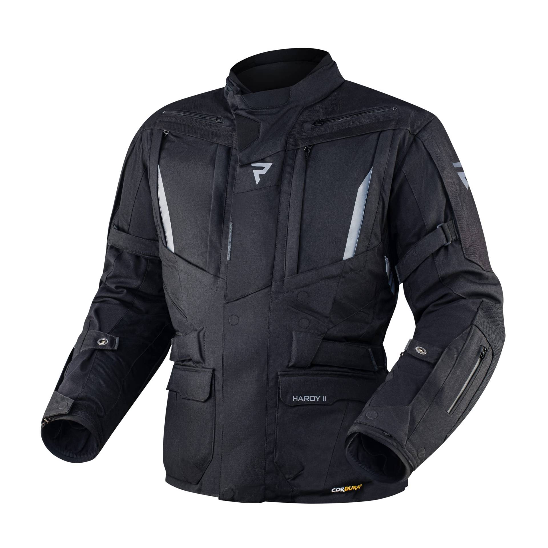 REBELHORN Hardy II Motorradjacke für Männer 3 Schichten Wasserdichte atmungsaktive Membran CE-Level 2 Ellbogen- und Schulterschutz REBELHORN Hardy II Motorradjacke für Männer 3 Schichten Wasserdichte atmungsaktive Membran CE-Level 2 Ellbogen- und Schulterschutz von REBELHORN