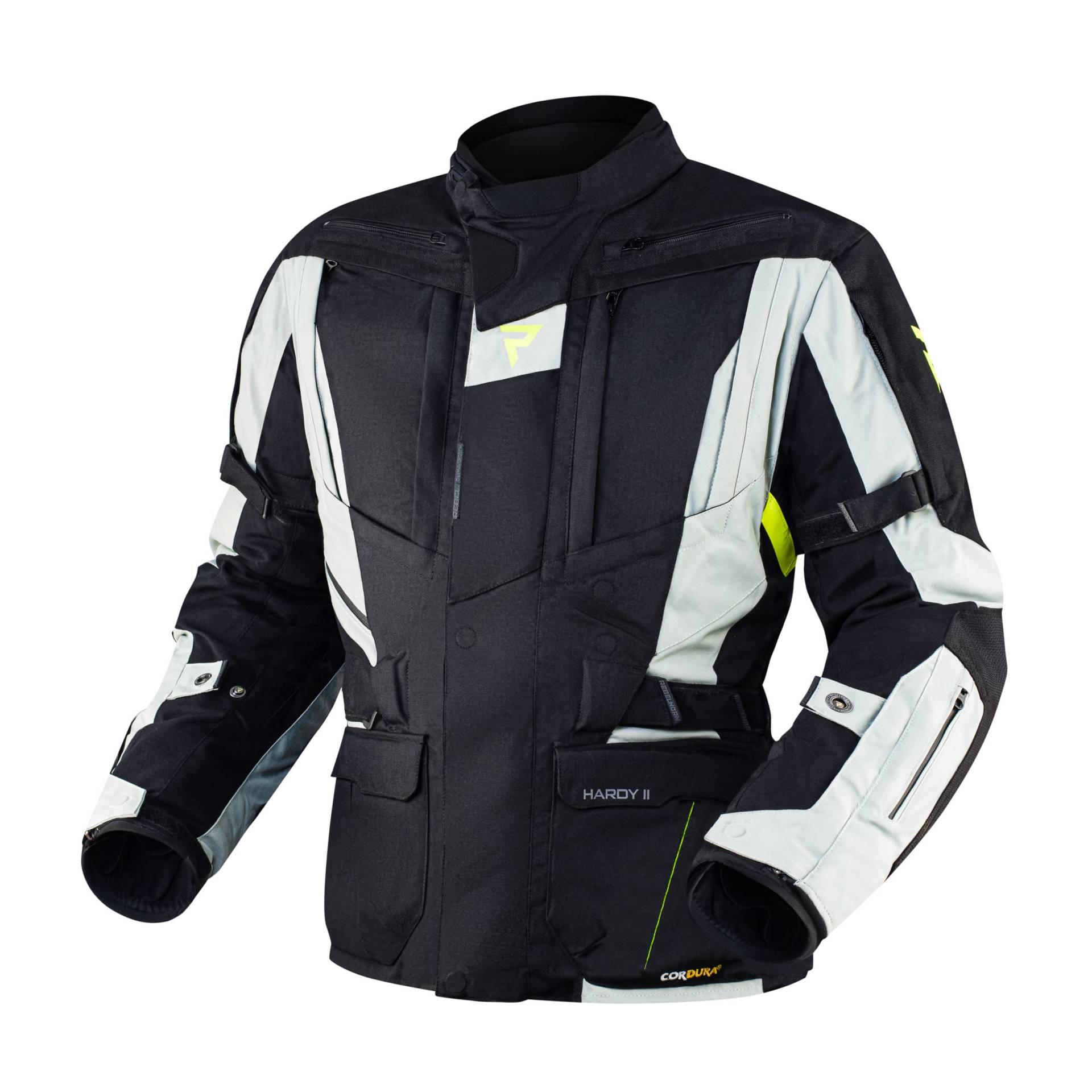 REBELHORN Hardy II Motorradjacke für Männer 3 Schichten Wasserdichte atmungsaktive Membran CE-Level 2 Ellbogen- und Schulterschutz REBELHORN Hardy II Motorradjacke für Männer 3 Schichten Wasserdichte atmungsaktive Membran CE-Level 2 Ellbogen- und Schulterschutz von REBELHORN