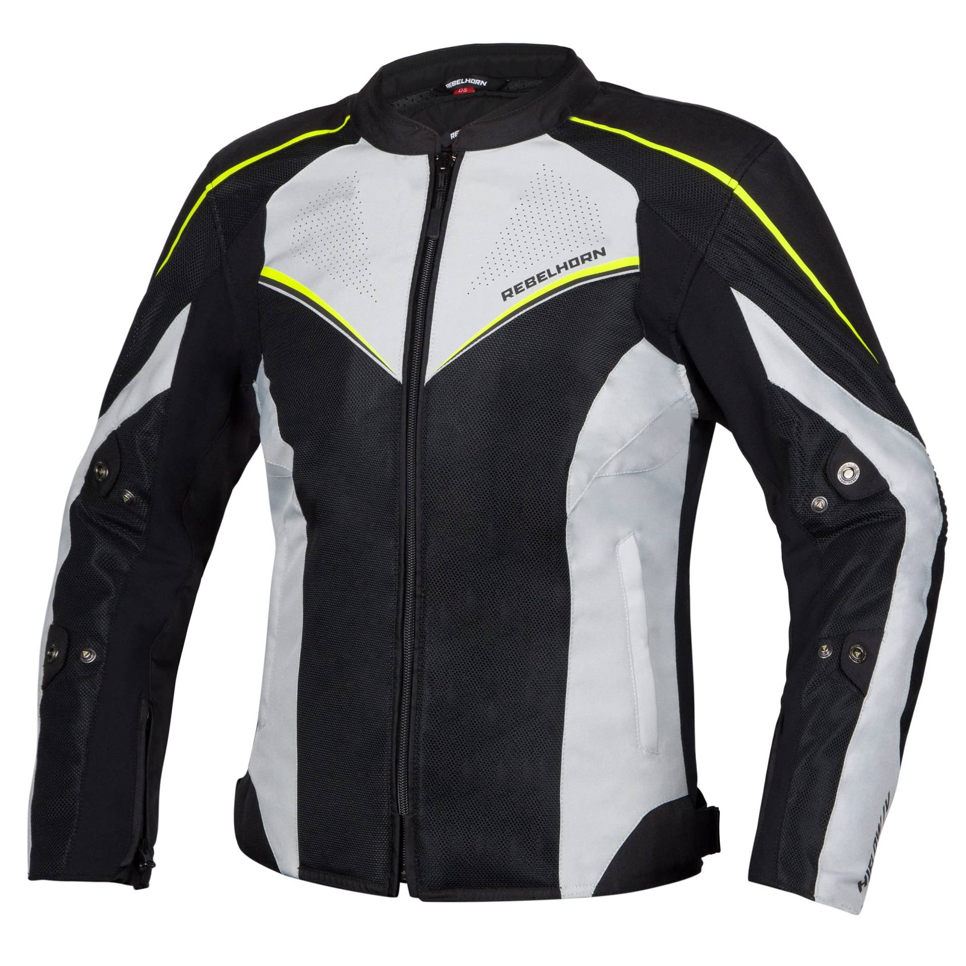 REBELHORN Hiflow IV Lady Motorradjacke für Frauen Humax Membrane Ellbogen- und Schulterschutz Abnehmbare Gilet-Belüftungstaschen Reflektierende Elemente REBELHORN Hiflow IV Lady Motorradjacke für Frauen Humax Membrane Ellbogen- und Schulterschutz Abnehmbare Gilet-Belüftungstaschen Reflektierende Elemente von REBELHORN