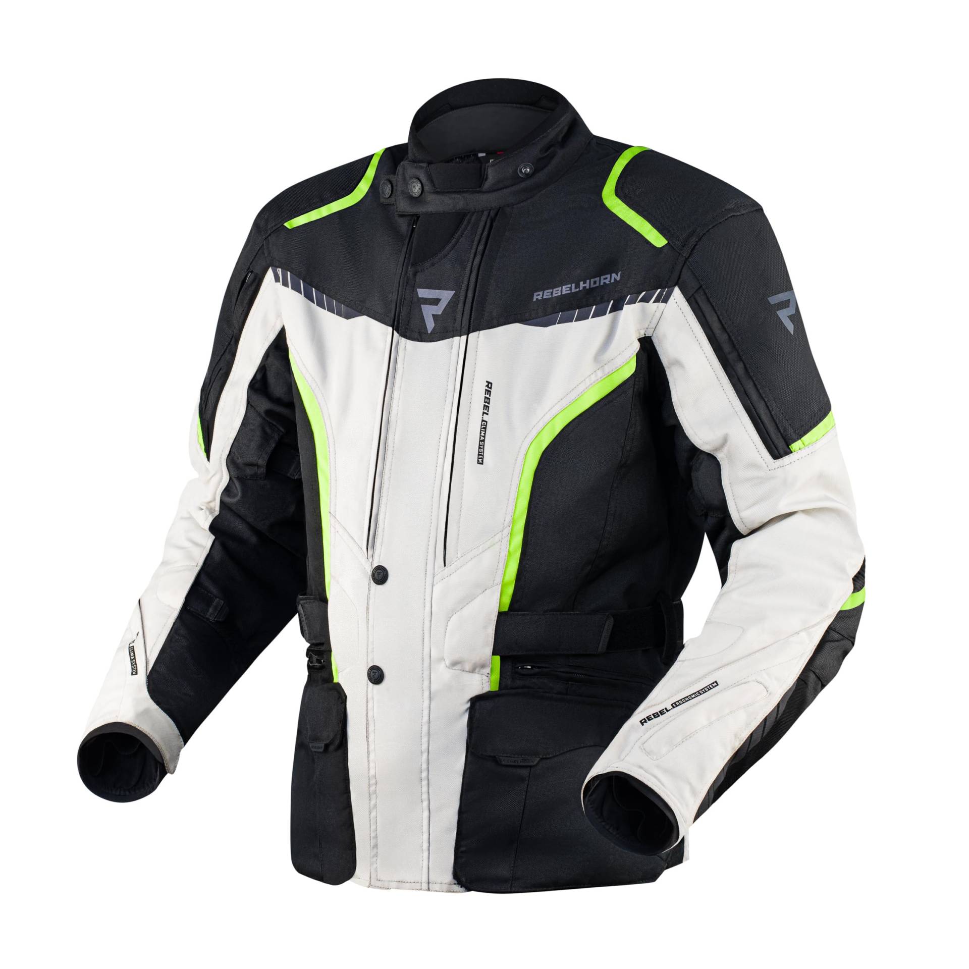 REBELHORN Hiker III Motorradjacke Herren | Textil | Reissa Membran | Ellbogen und Schulterprotektoren Stufe 2 | Rückenprotektor Tasche | 10 Belüftungskanäle REBELHORN Hiker III Motorradjacke Herren | Textil | Reissa Membran | Ellbogen und Schulterprotektoren Stufe 2 | Rückenprotektor Tasche | 10 Belüftungskanäle von REBELHORN