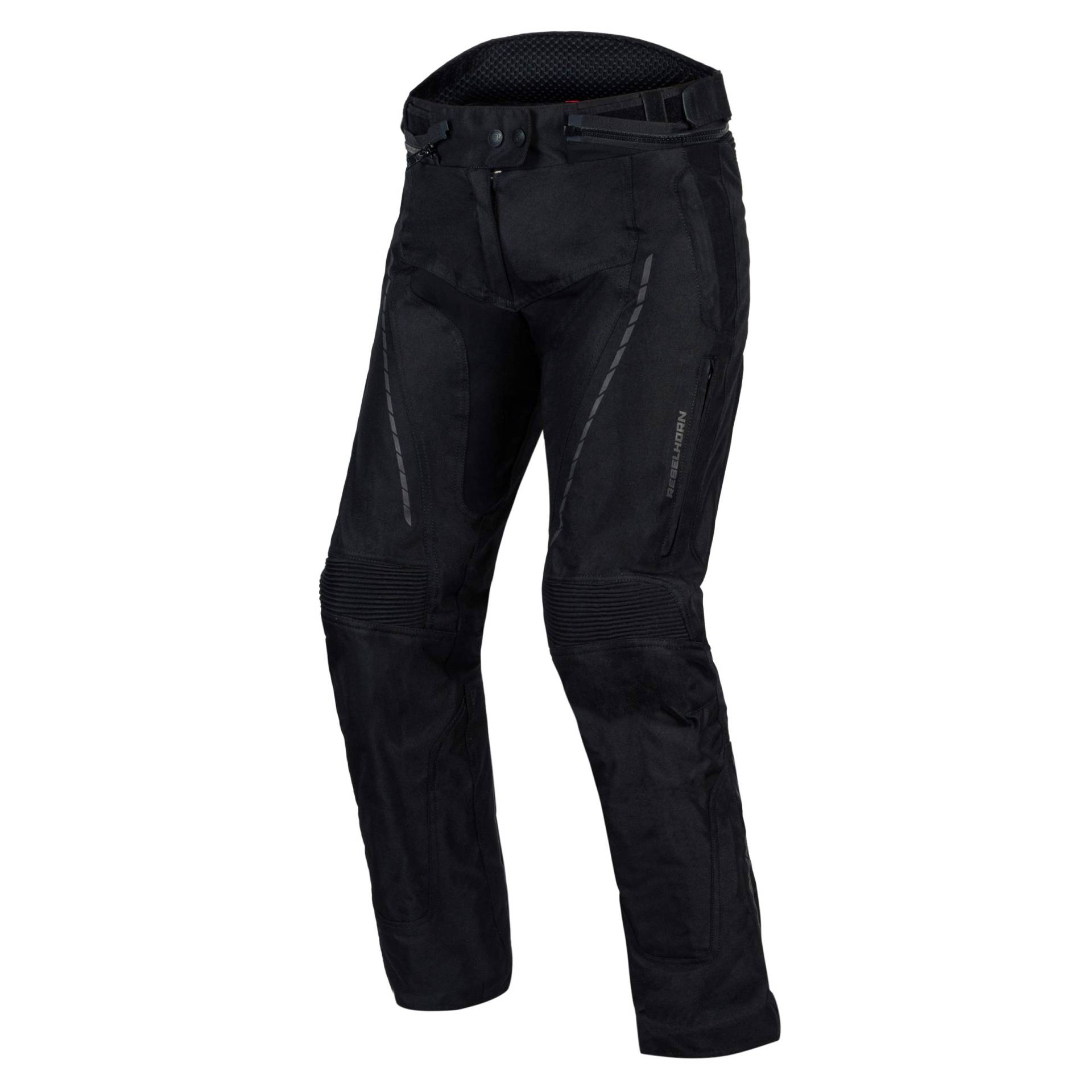 REBELHORN Hiker III Textile Motorradhose für Frauen Membran-Knieschützer rutschfeste Paneele Reflektierende Elemente 4 Lüftungskanäle 2 Taschen von REBELHORN