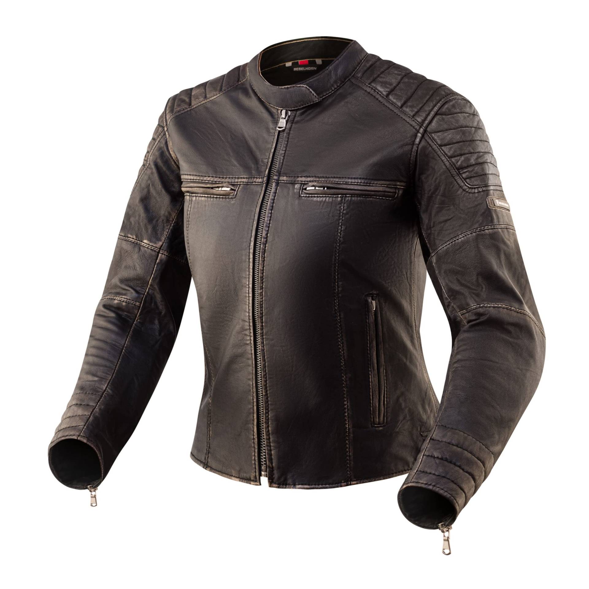 REBELHORN Hunter Pro Motorradjacke Damen | Leder | CE-Level 2 Ellbogen und Schulterprotektoren | 2 Belüftungskanäle | 4 Taschen REBELHORN Hunter Pro Motorradjacke Damen | Leder | CE-Level 2 Ellbogen und Schulterprotektoren | 2 Belüftungskanäle | 4 Taschen von REBELHORN