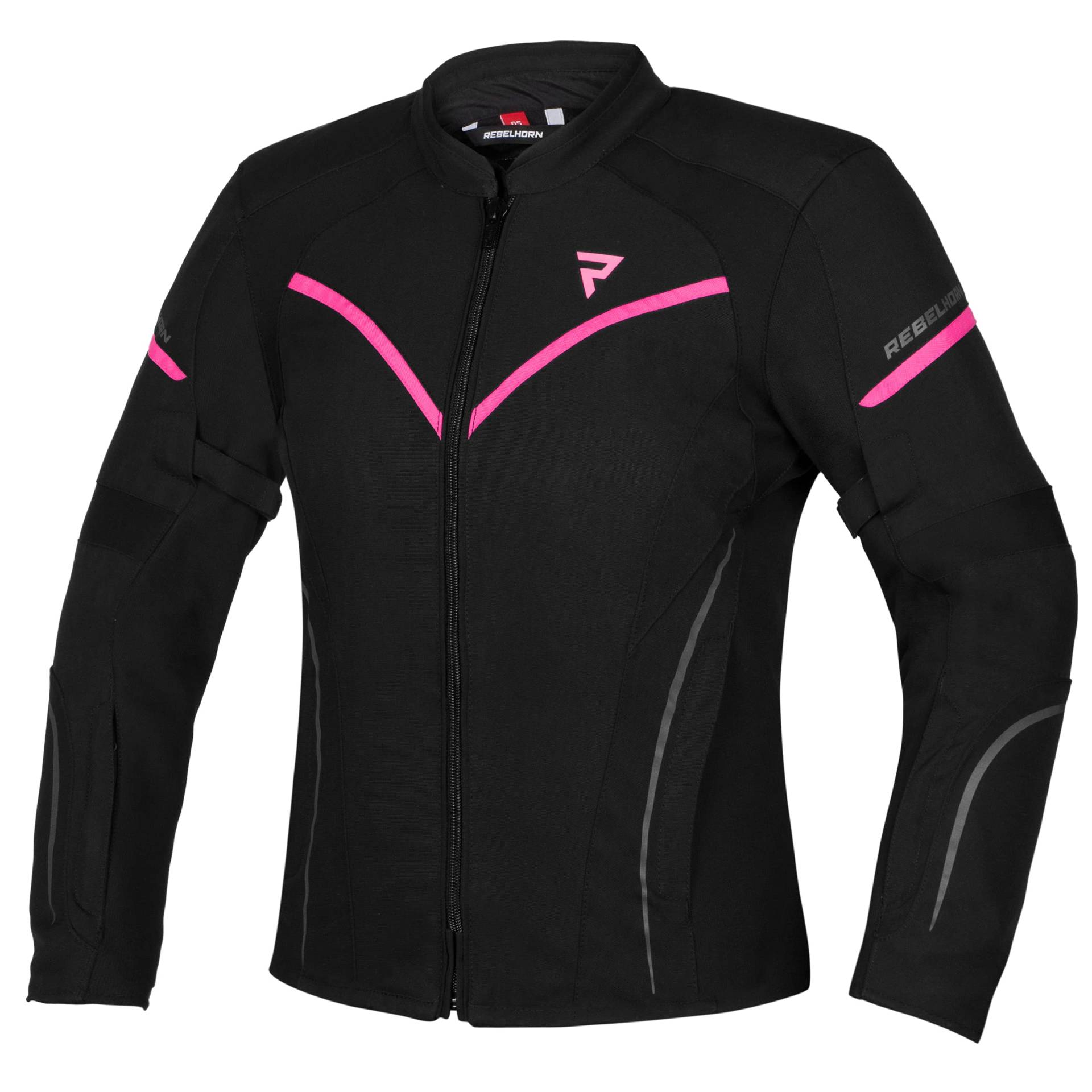 REBELHORN Luna Lady Textile Motorradjacke für Frauen Ellbogen- und Schulterschutz Membranbelüftung Reflektierende Elemente 4 Taschen CE-Zertifizierung REBELHORN Luna Lady Textile Motorradjacke für Frauen Ellbogen- und Schulterschutz Membranbelüftung Reflektierende Elemente 4 Taschen CE-Zertifizierung von REBELHORN